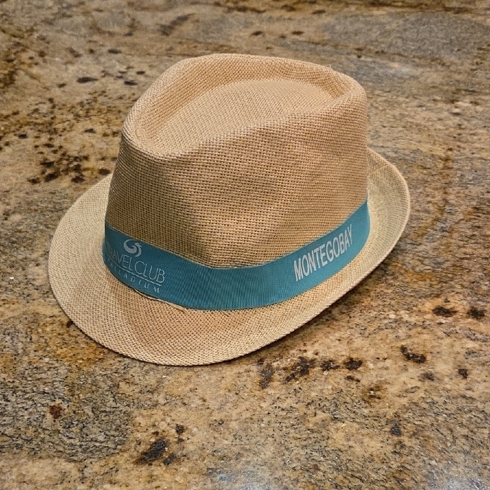 Montego Bay Tan Fedora with Blue Band